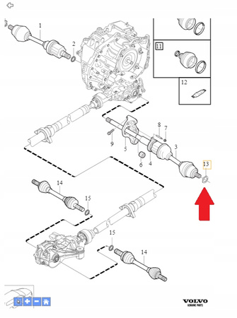 VOLVO Podkładka śruby OE 31367618