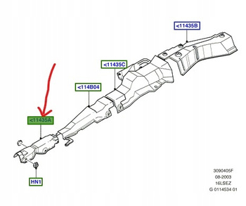 OSŁONA TERMICZNA PRZÓD FORD FOCUS Mk1 2000-2005_1204766_XS41-A11448-AA