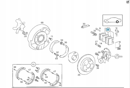 ORYGINALNE KLOCKI HAMULCOWE MERCEDES A0024205220 | 0024205220