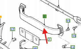 WZMOCNIENIE BELKA ZDERZAKA PRZÓD MONDEO MK3 2000- 1308603 _ 1S71-17K876-AL.