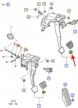 NAKŁADKA DŹWIGNIA SPRZĘGŁA PROBE 92 - 97 3434587 _ GA2A-43-028