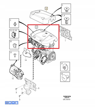 Pokrywa silnika Volvo OE 31368886