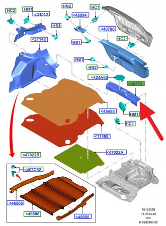 OSŁONA PASA TYŁ FORD FIESTA 2012- 1846022 _ D1BB-B40352-AA35B8