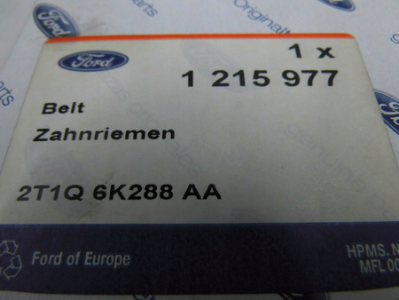 PASEK ROZRZĄDU FORD 1.8L TDCi OE _ 1215977 _ 2T1Q-6K288-AA