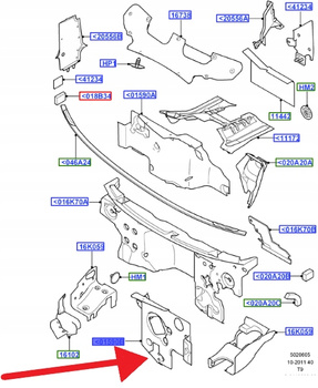 IZOLACJA PRZEGORDY FORD OE TRANSIT 2006-2014 1481313 6C11-V01591-AF