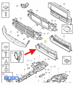 DOLNA KIEROWNICA POWIETRZA VOLVO S60 V60 2019- OE 31455485