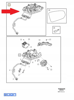 Lewe lusterko Volvo S60, V60 (19-) OE 31477558