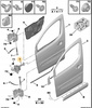 Ogranicznik drzwi przednich Citroen Berlingo B9 OE 9181P2