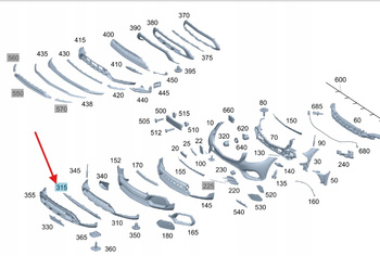 UCHWYT MOCOWANIE ZDERZAKA PRZÓD MERCEDES GLC W253 OE A2538854806