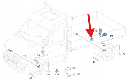 CZUJNIK ABS LEWY TYŁ MERCEDES SPRINTER W906 OE A9069051001
