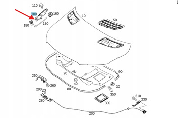 PRAWY ZAWIAS MASKI SILNIKA MERCEDES SPRINTER W907 W910 OE A9108803100