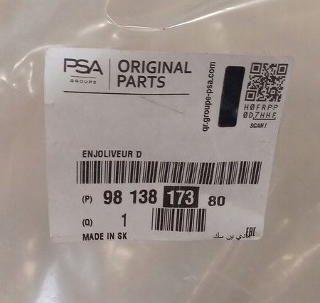 Listwa progowa prawa Citroen C3 2016- OE 9813817380