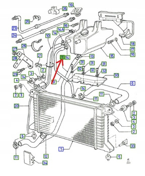 PRZEWÓD ELASTYCZNY CHŁODNICY DÓŁ FORD TRANSIT Mk3 1985-1991_6187285_86VB-8286-DB