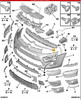 Listwa ozdobna zderzaka przód Citroen C4 Picasso OE 7453C5