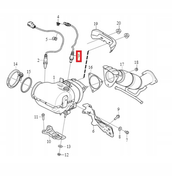 SONDA LAMBDA VOLVO XC60 II 18-21r XC90 II 16-21r