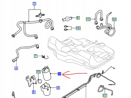 FILTR PALIWA FORD MONDEO Mk3 2.0 DURATORQ DIESEL _ 1146928 _ 1S71-9155-AD