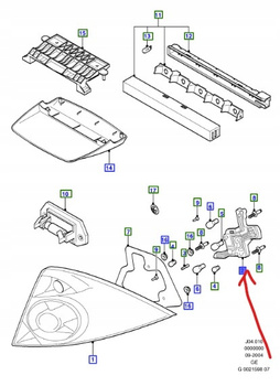 OPRAWKA ŻARÓWKI LEWY TYŁ FORD MONDEO Mk3 SEDAN _ 1327489 _ 3S71-13N099-AA