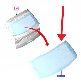 SZYBA CIEMNA KLAPY TYŁ FORD KUGA ESCAPE 2020- 2459791 _ LV4B-S42004-BC