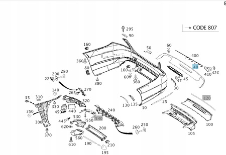 Mercedes-Benz OE A2228855201 spoiler