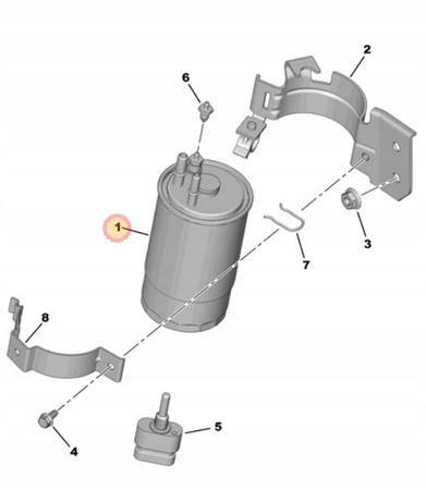 Filtr paliwa Citroen OE JUMPY 1,6D 9817256080