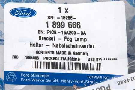 KRATKA HALOGENU LEWA FORD C-MAX Mk2 2015-2019 OE