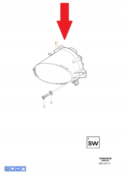 Prawa lampa przeciwmgielna Volvo OE 31383205