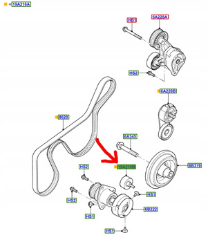 ROLKA PASKA KLINOWEGO 1.8L TDCi FORD_1149503_YS6E-19A216-AB