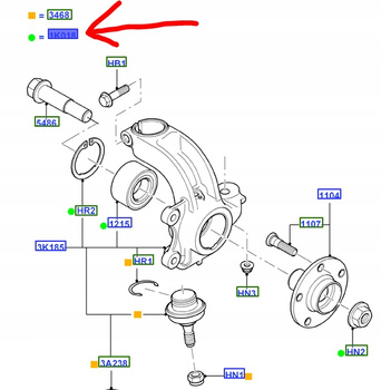 ŁOŻYSKO KOŁA PRZÓD FORD TRANSIT CONNECT 2002-2011 _4410218_2T14-1K018-AA