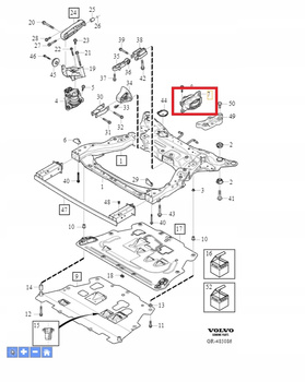 ŁAPA PODUSZKA SILNIKA LEWA B4 D4 VOLVO S90 V90 2017- XC90 XC60 32255204