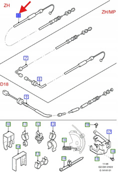 LINKA GAZU POMPY MONDEO 1998 1074195 _ 98BB-9C799-GA