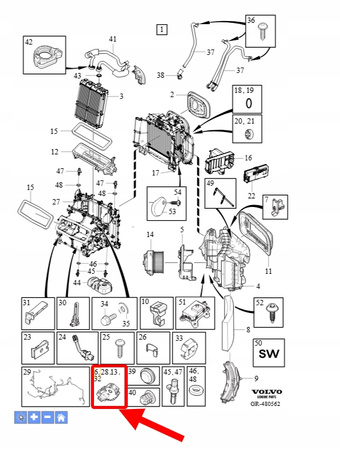 SILNICZEK ZAWORU PRZEPŁYWU POWIETRZA VOLVO XC90 2016- XC60 OEM/OE 31407766