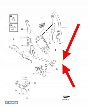 ŁĄCZNIK NAGRZEWNICY POSTOJOWEJ B4 D4 VOLVO XC90 2016- XC60 OEM/OE 31449123