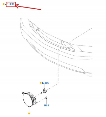 LAMPA PRZECIWMGIELNA LEWA USA FORD MUSTANG 2009-2013 AR3Z-15200-B _ AR33-15A255-AD