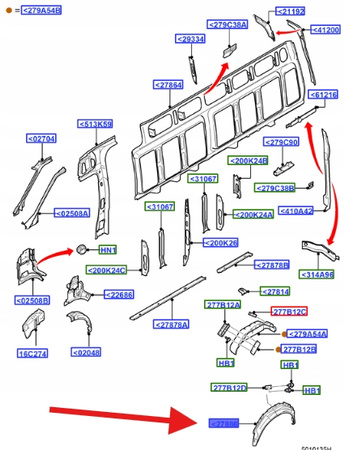 NADKOLE TYLNE LEWE FORD TRANSIT 2000- 06- OE 4383596 _ YC15-V27887-AG