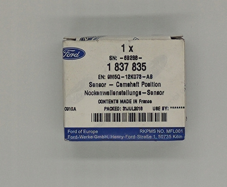 CZUJNIK POŁOŻENIA WAŁU 2.0L TDCI FORD C-MAX FOCUS 1837835 _ 9M5Q-12K073-AB