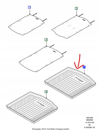 MATA BAGAŻNIKA FORD FOCUS Mk3 HATCHBACK 2011-2018 _2048997_AMBM5J-A454A14-BB