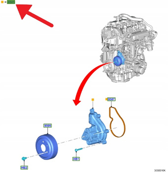POMPA WODY 1.5L ECOBOOST FORD KUGA 2024- 2633930 _ PV4E-8501-AA