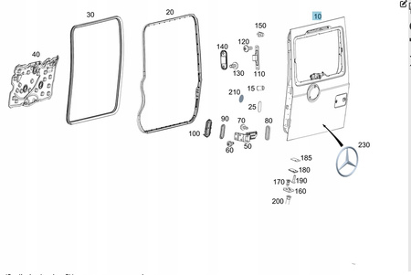 DRZWI TYLNE MERCEDES G KLASA W463 A4637405600
