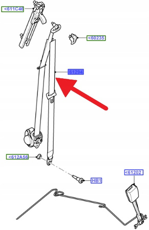 PAS BEZPIECZEŃSTWA PRAWY PRZÓD SMAX GALAXY 2009- 1713271 _ 9G9N-61294-AC3Y