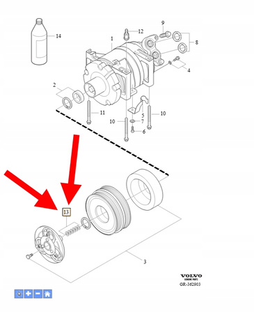 ZESTAW ELEMENTY DYSTANSOWE SPRĘŻARKI VOLVO XC90 2016- XC60 OEM 31436474