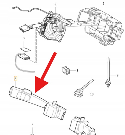 MANETKA KIERUNKOWSKAZU BEŻOWA VOLVO V70 XC70 2008- S80 XC60 OE 31275354