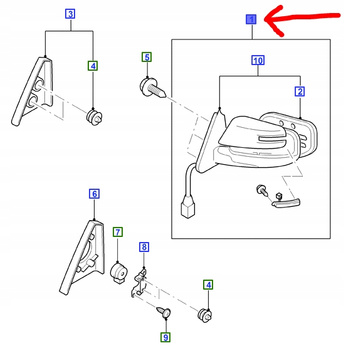 LUSTERKO ZEWNĘTRZNE LEWE FORD RANGER Mk4 2009 _5078793_9M34-17683-RA