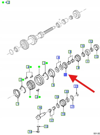 PODKLADKA OPOROWA SKRZYNI EVEREST RANGER 2006- 12 OE 1450394 _ 6M34-7119-FA