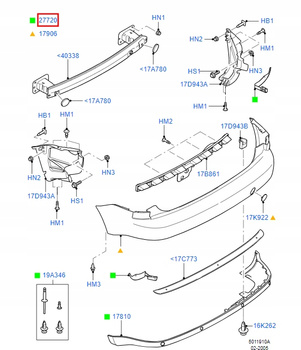OSŁONA ZDERZAKA TYŁ FORD FOCUS C-MAX 2003- 1312675 _ AM3M5J-17B891-BAXWAA