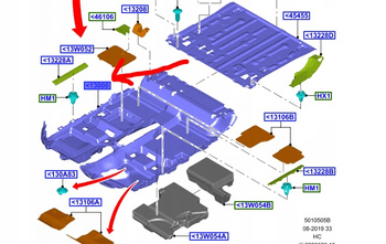 WYKŁADZINA PODŁOGI FORD TRANSIT CONNECT 2014-2018 _2230017_DT11-K13036-DL35B8