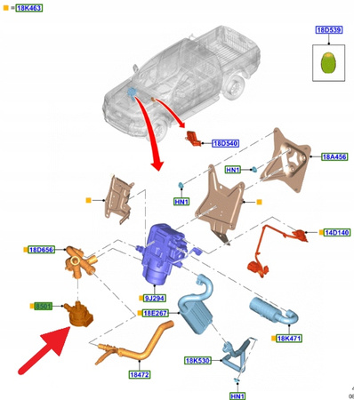 POMPA WODY FORD RANGER Mk6 2022- OE 2687942 _ N1WJ-8C502-AA