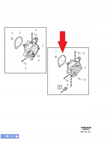 Uszczelka pompy vacuum OE 8658101