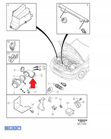 RURA PRZEWÓD POWIETRZA BENZYNA VOLVO V70 S60 2001- XC90 03- OE 30680446
