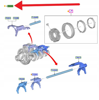 SYNCHRONIZATOR 1 I 2 BIEGU B6 FORD PUMA FIESTA 17- 2656669 _SVAV6R-7K160-GC