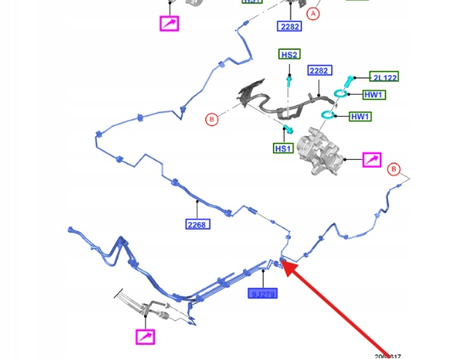 PRZEWÓD PALIWOWY FORD MONDEO 2014- 1.5 ECOBOOST 1860581 _ DG93-9G700-HH